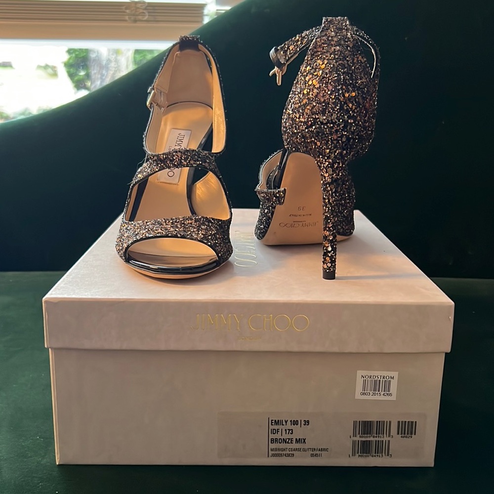 Jimmy Choo Emily 100. Bronze mix